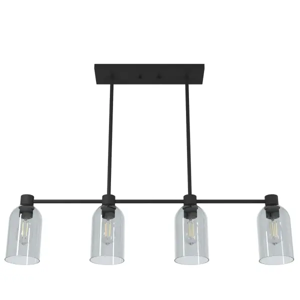 Lochemeade Four Light Linear Chandelier in Natural Black Iron - Image 8