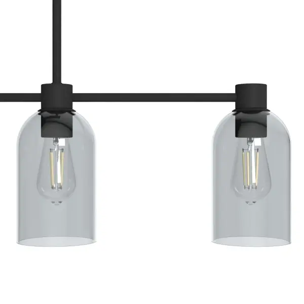 Lochemeade Four Light Linear Chandelier in Natural Black Iron - Image 10