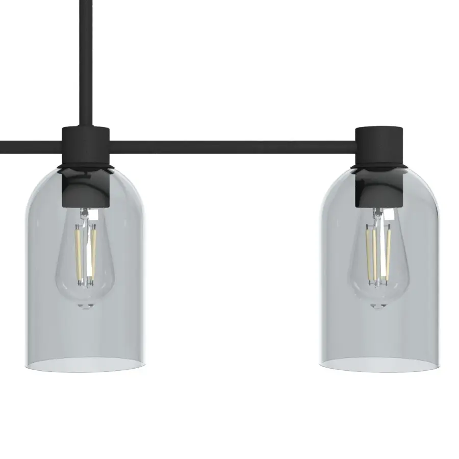 Lochemeade Four Light Linear Chandelier in Natural Black Iron - Image 10