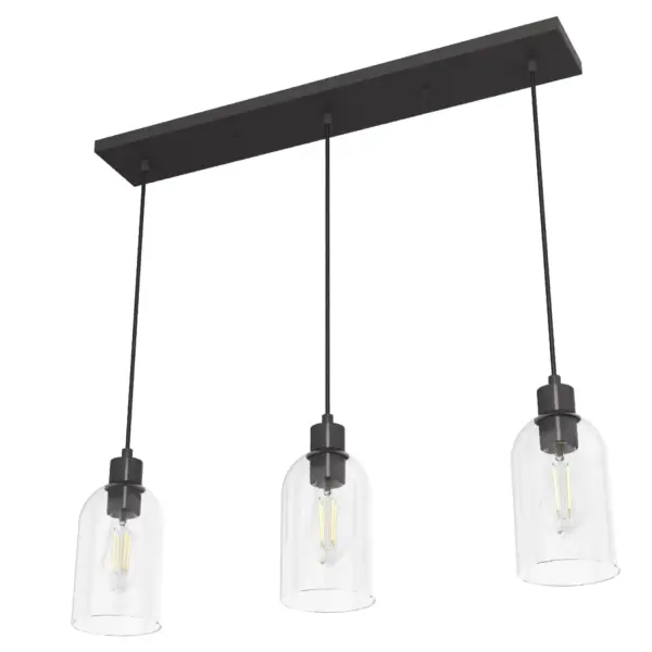 Lochemeade Three Light Linear Pendant in Brushed Nickel - Image 15
