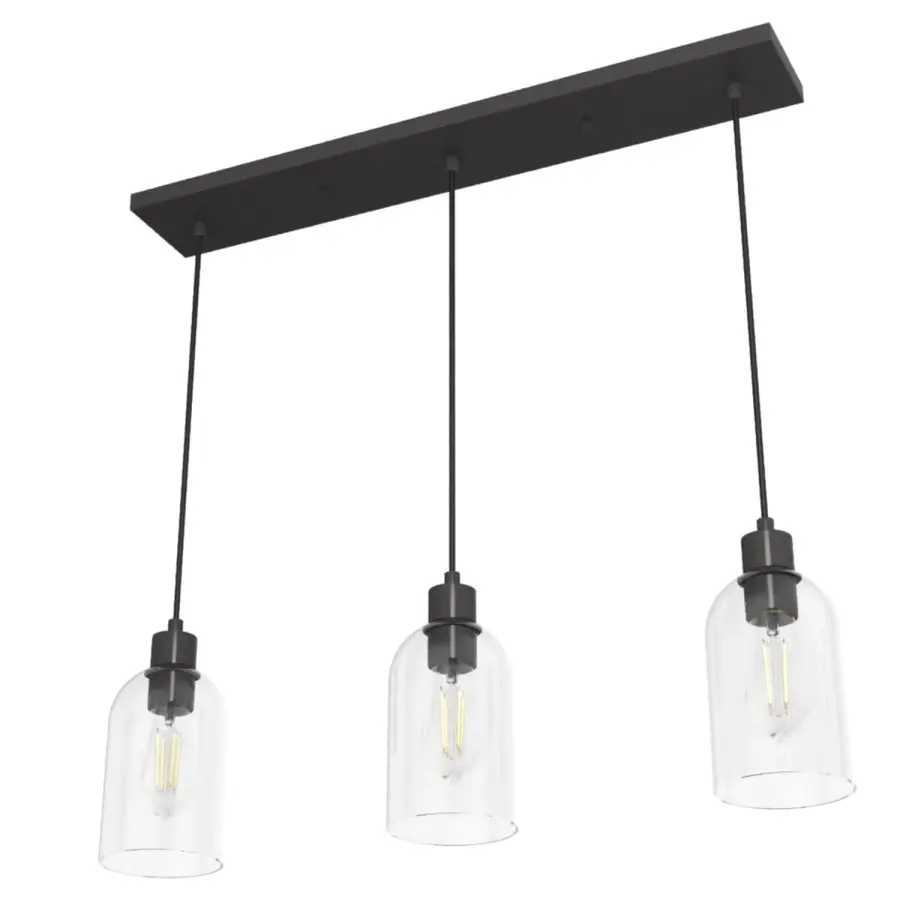 Lochemeade Three Light Linear Pendant in Brushed Nickel - Image 15