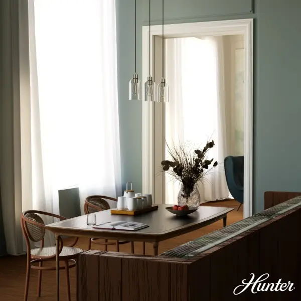 Lochemeade Three Light Linear Pendant in Brushed Nickel - Image 4