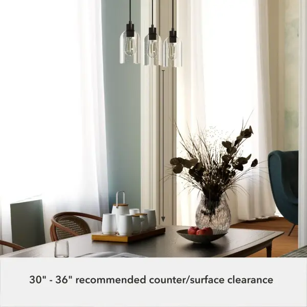 Lochemeade Three Light Linear Pendant in Brushed Nickel - Image 9