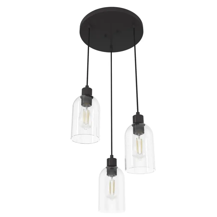 Lochemeade Three Light Pendant in Noble Bronze - Image 14