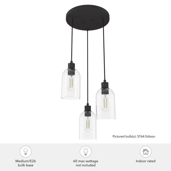 Lochemeade Three Light Pendant in Noble Bronze - Image 5