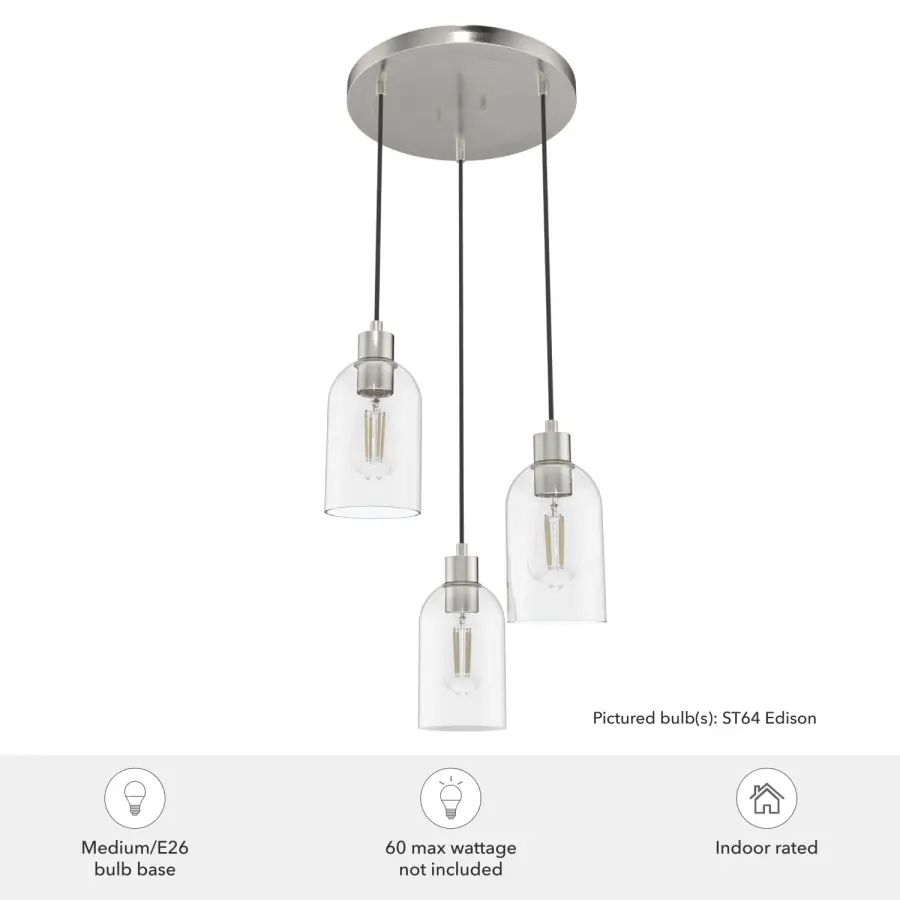 Lochemeade Three Light Pendant in Noble Bronze - Image 6