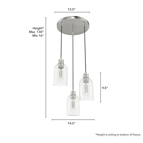 Lochemeade Three Light Pendant in Noble Bronze - Image 8