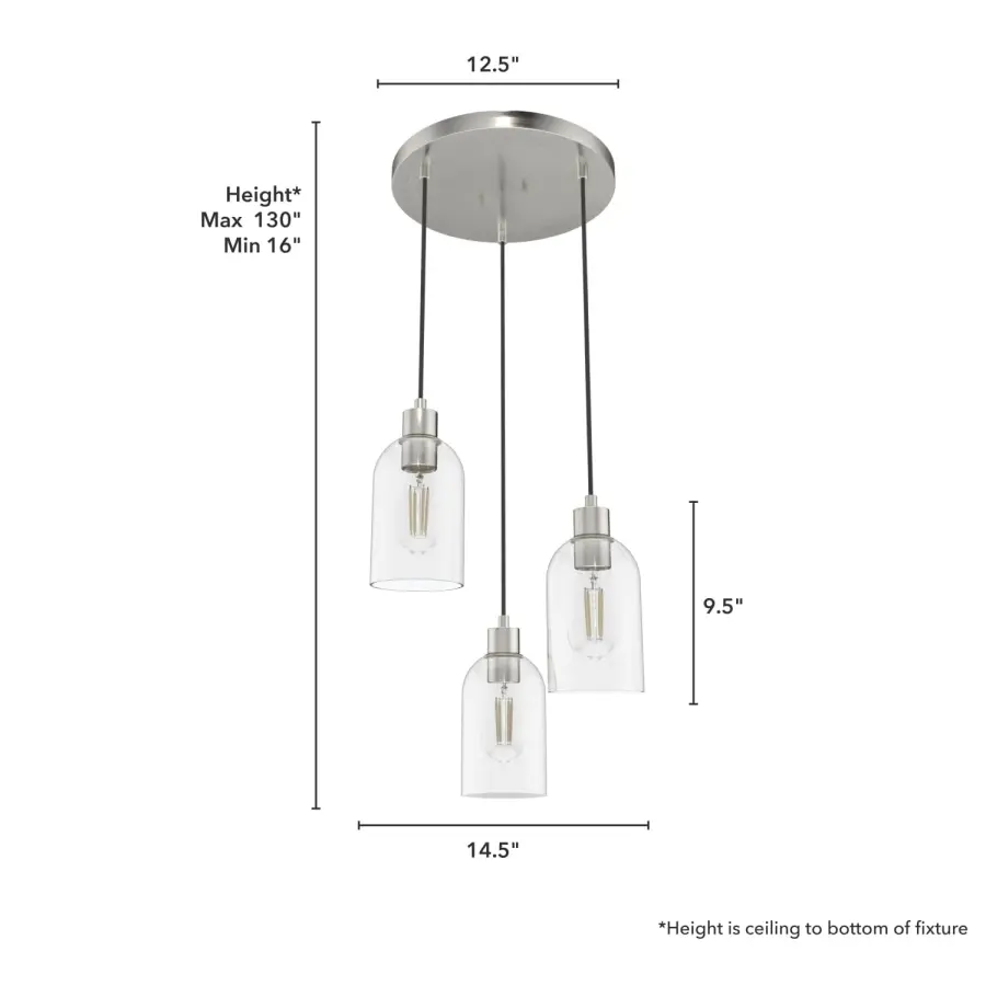Lochemeade Three Light Pendant in Noble Bronze - Image 8