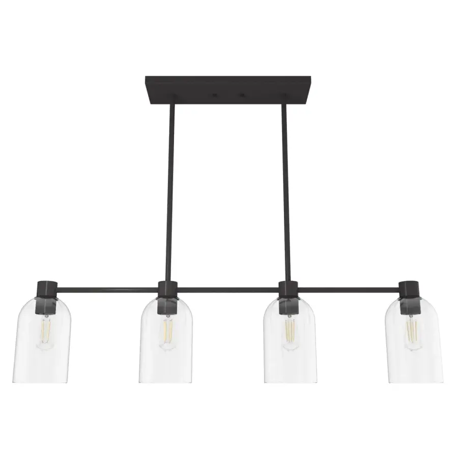 Lochemeade 4-Light Linear Chandelier in Noble Bronze - Image 1