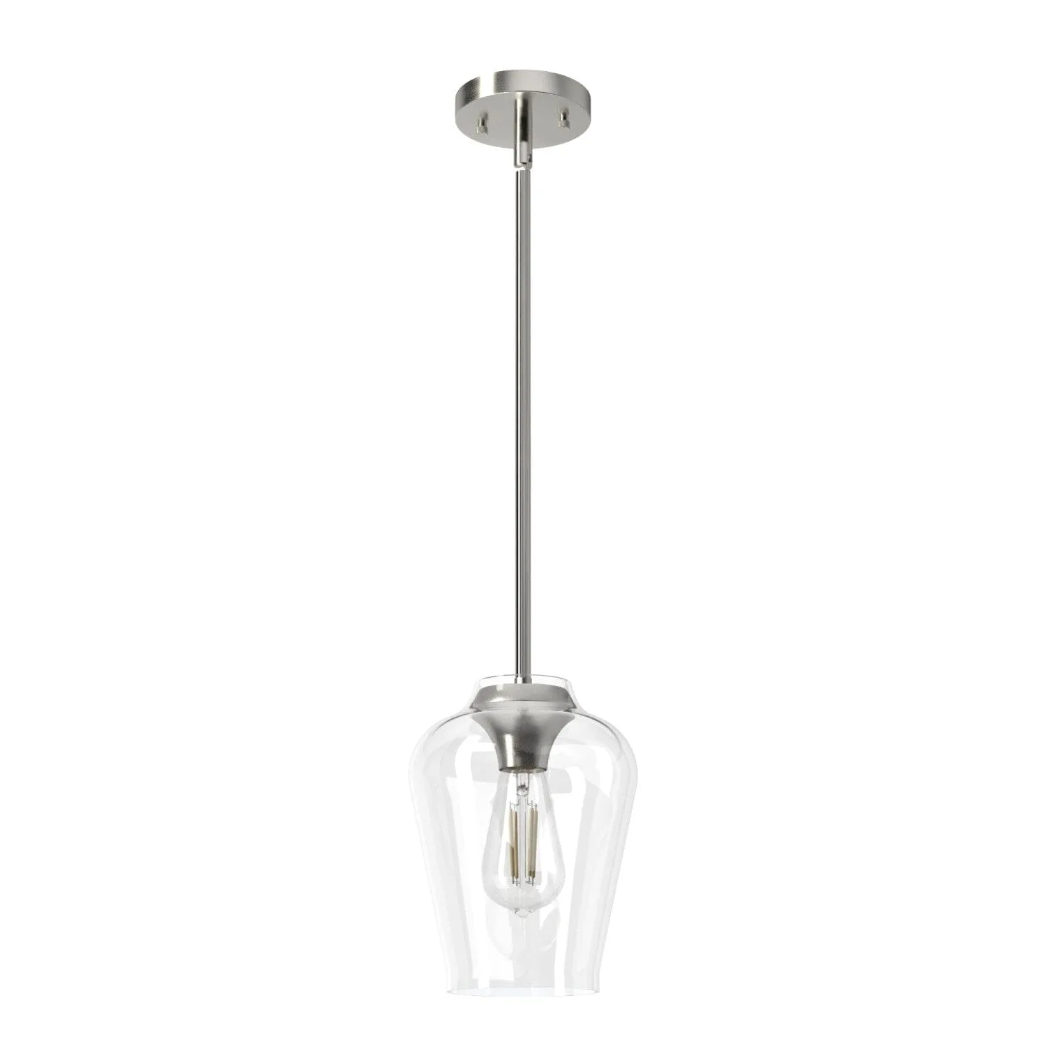 Vidria One Light Pendant in Brushed Nickel