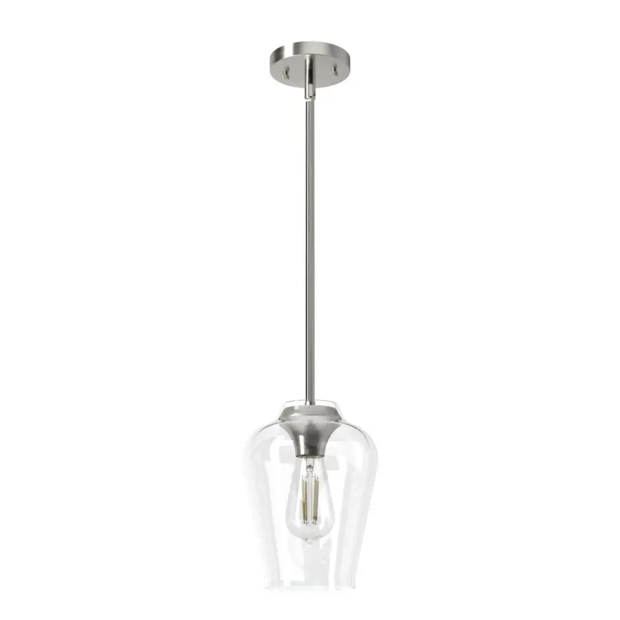 Vidria One Light Pendant in Brushed Nickel - Image 1