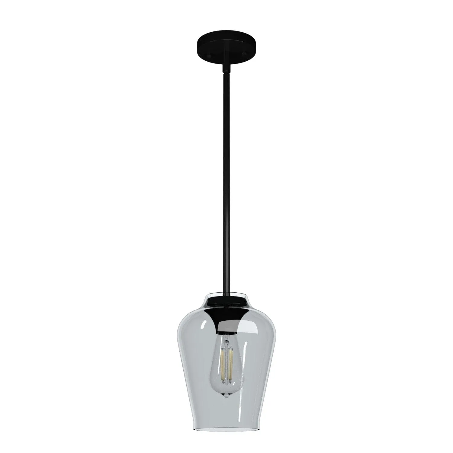 Vidria One Light Pendant in Matte Black
