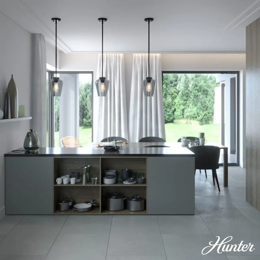 Vidria One Light Pendant in Matte Black - Image 2