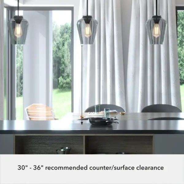 Vidria One Light Pendant in Matte Black - Image 5