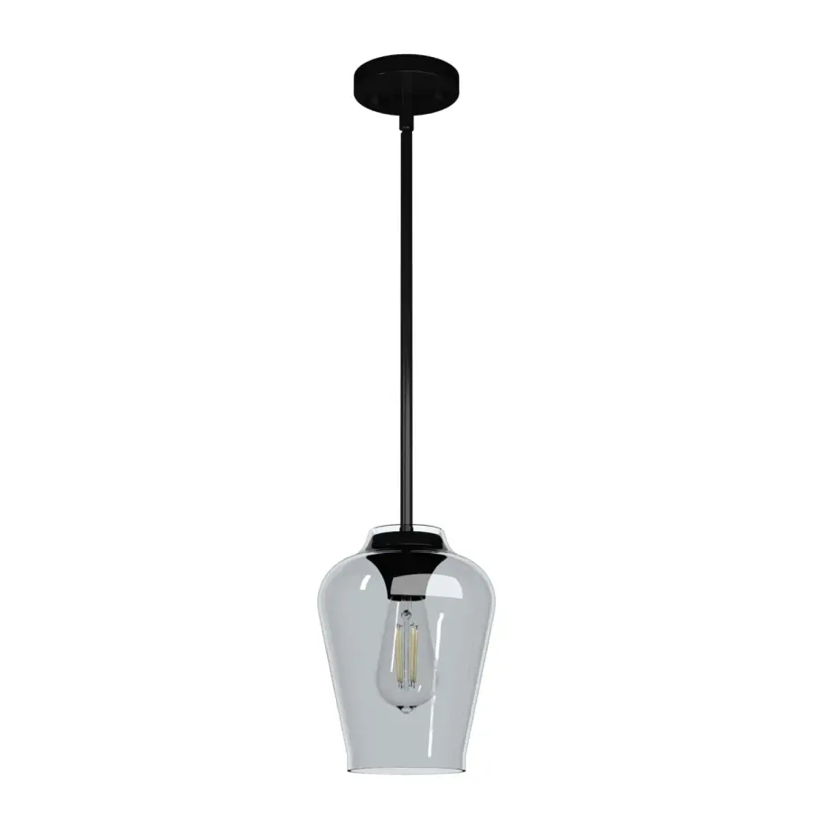 Vidria One Light Pendant in Matte Black - Image 7