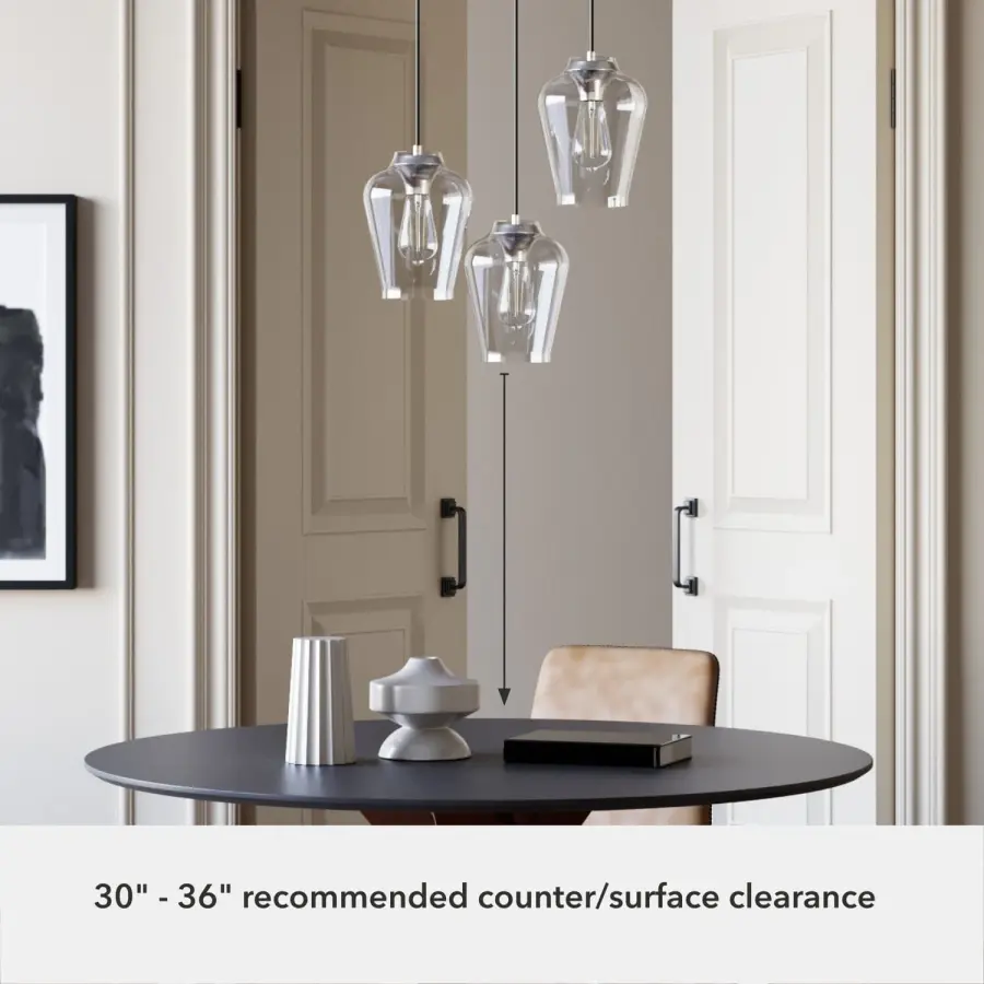 Vidria Three Light Pendant in Brushed Nickel - Image 5