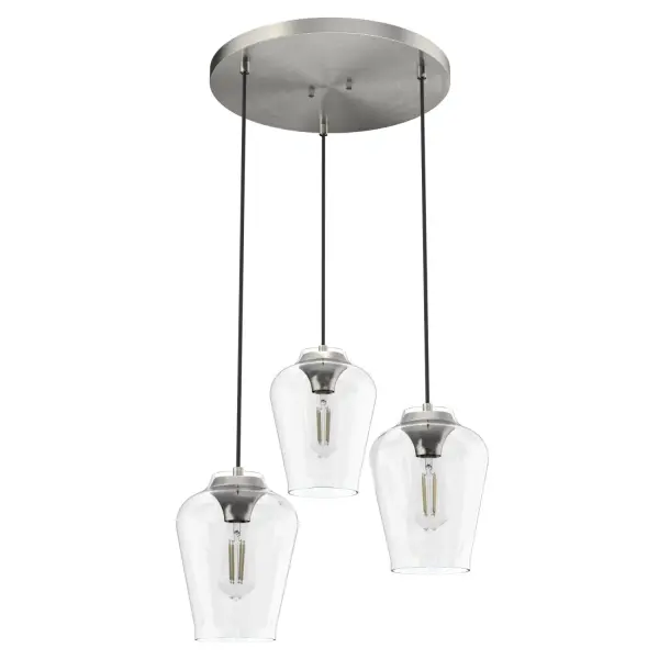 Vidria Three Light Pendant in Brushed Nickel - Image 7
