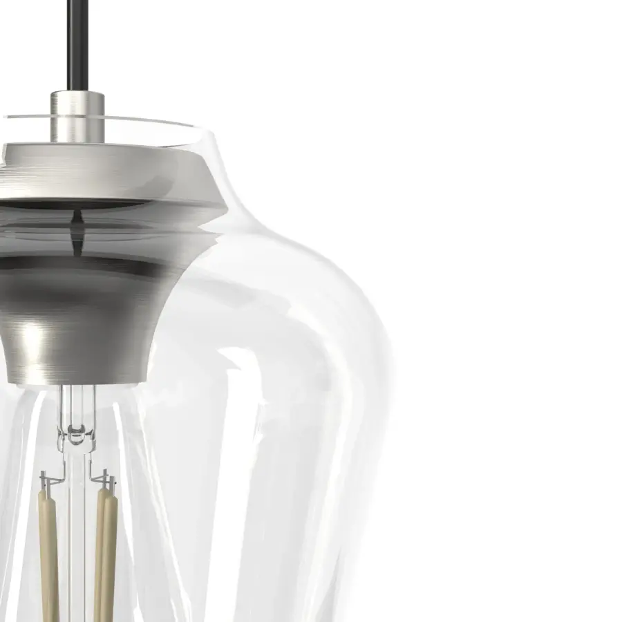 Vidria Three Light Pendant in Brushed Nickel - Image 8