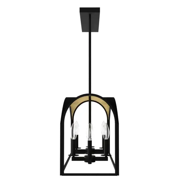 Dukestown Eight Light Linear Chandelier in Natural Black Iron - Image 8