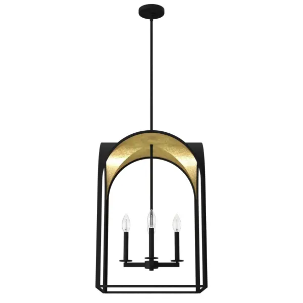 Dukestown Four Light Pendant in Natural Black Iron - Image 6
