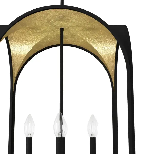 Dukestown Four Light Pendant in Natural Black Iron - Image 7