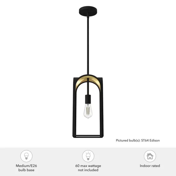 Dukestown One Light Pendant in Natural Black Iron - Image 5