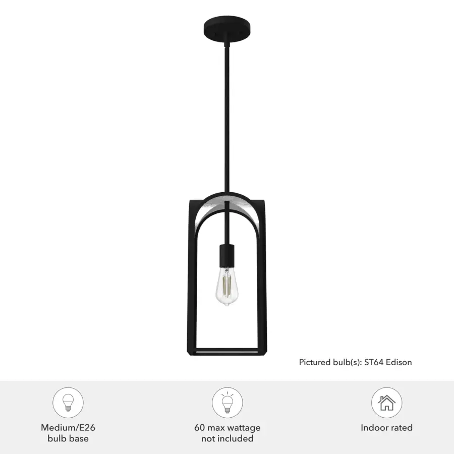 Dukestown One Light Pendant in Natural Black Iron - Image 6