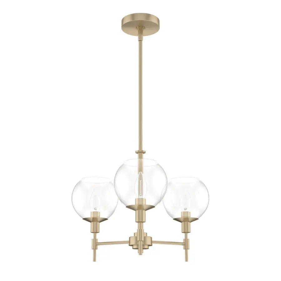 Xidane Three Light Chandelier in Alturas Gold - Image 1
