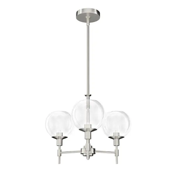 Simply charming, the Xidane chandelier creates an inviting glow in your space. In the entry or kitchen, the Xidane shines a light on your savvy approach to design. Make an impression by adding multiple fixtures from the Xidane collection throughout your home and creating glamour in every space. Mix and match with fans from our ceiling fan collections to fully finish your space. Rated for indoor use only Requires 3 E12 bulbs. Bulbs not included. MADE FOR INDOORS: For use in indoor spaces like kitchens, bedrooms, living rooms, dining rooms, and entryways. BULB RECOMMENDATION: Maximum 60 W per light bulb or equivalent LED bulb. Bulbs not included. PICTURED HERE: Match our image using B10 Candle light bulbs. CUSTOMIZABLE HANGING OPTIONS: With the minimum required downrod, the hanging length is 14.25 inches. When using all of the included downrod, the maximum hanging length is 70 inches. WARRANTY: One-year limited warranty backed by the trusted experts at Hunter. - alternate view