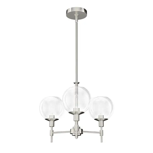Xidane Three Light Chandelier in Brushed Nickel - Image 13