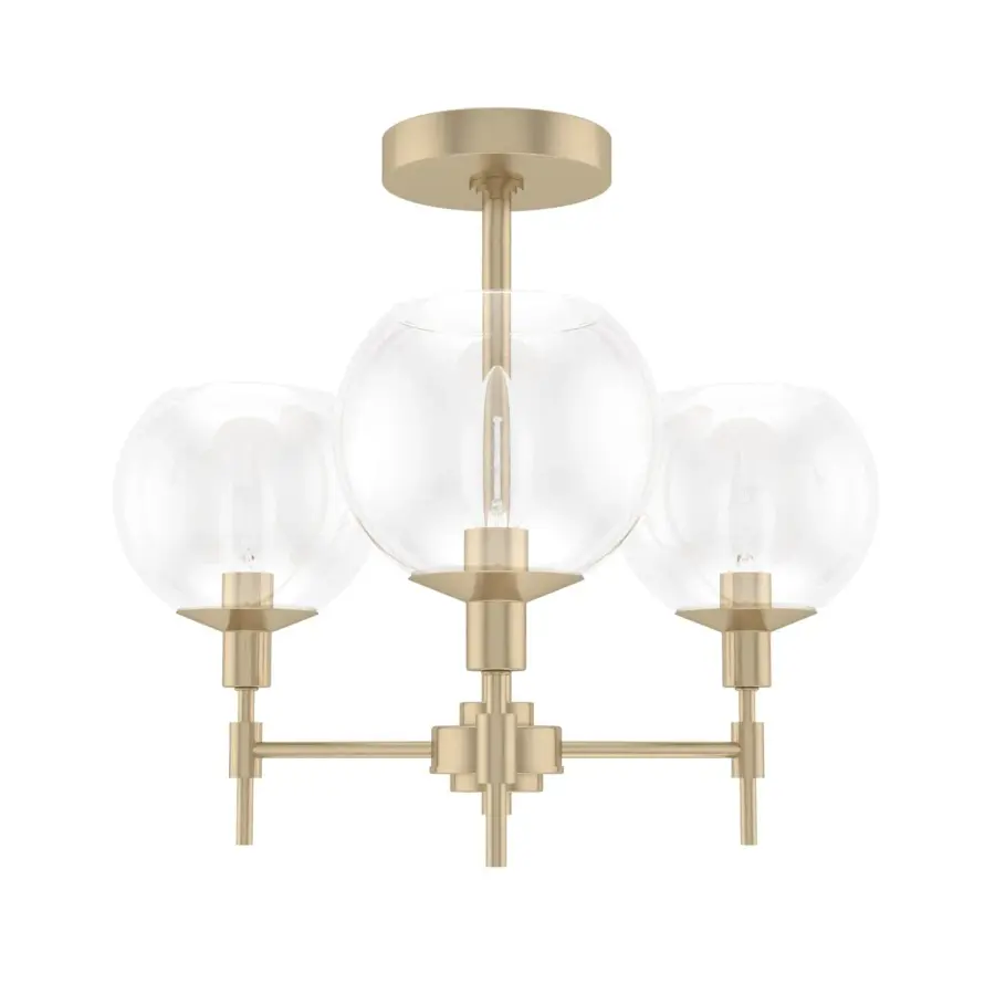 Xidane Three Light Chandelier in Brushed Nickel - Image 14