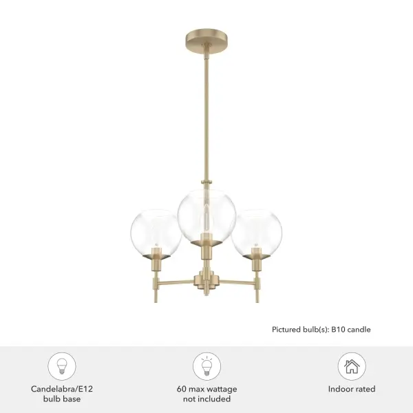 Xidane Three Light Chandelier in Brushed Nickel - Image 5