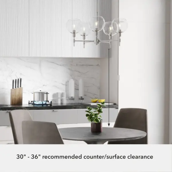 Xidane Five Light Chandelier in Matte Black - Image 14