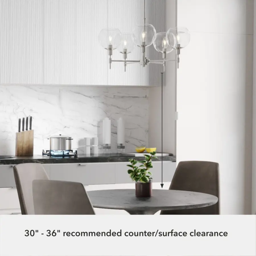 Xidane Five Light Chandelier in Matte Black - Image 14
