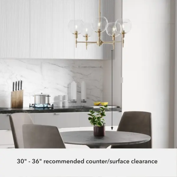 Xidane Five Light Chandelier in Matte Black - Image 15