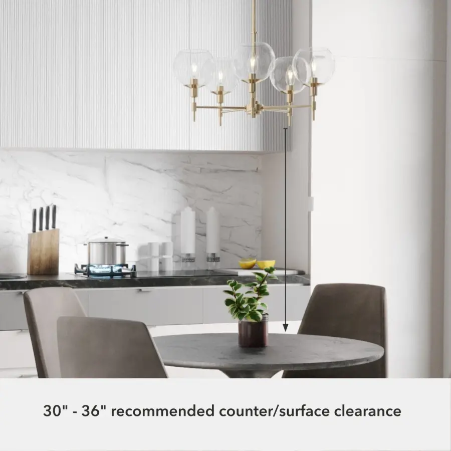 Xidane Five Light Chandelier in Matte Black - Image 15