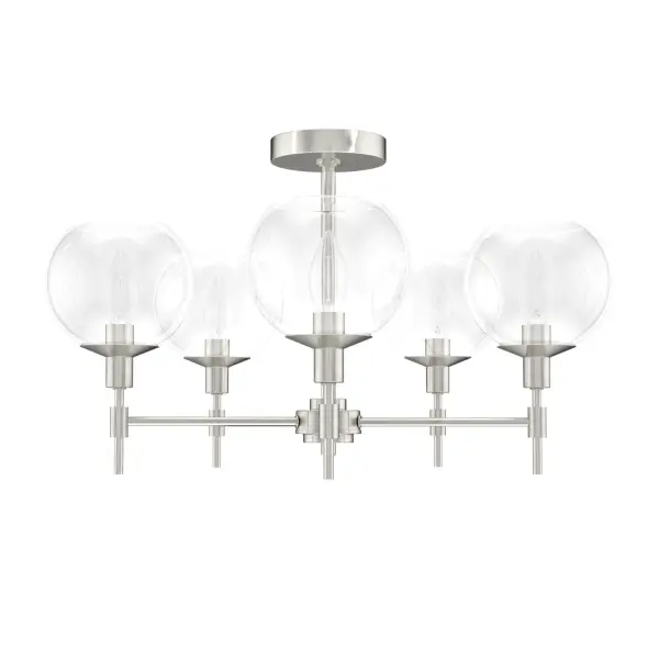 Xidane Five Light Chandelier in Matte Black - Image 21