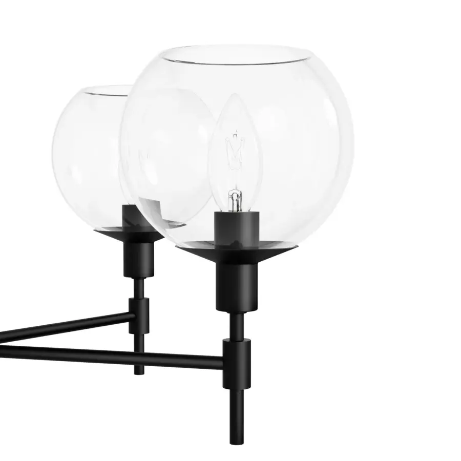 Xidane Five Light Chandelier in Matte Black - Image 23