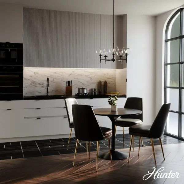 Xidane Five Light Chandelier in Matte Black - Image 4