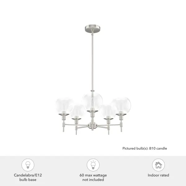 Xidane Five Light Chandelier in Matte Black - Image 8