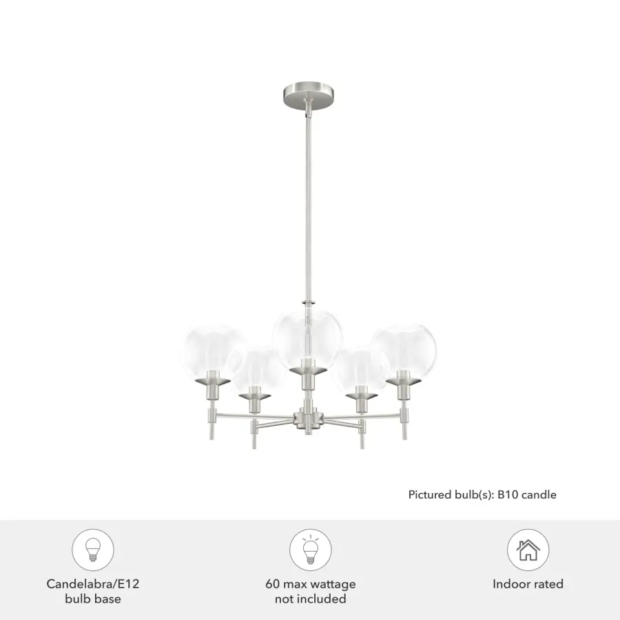 Xidane Five Light Chandelier in Matte Black - Image 8