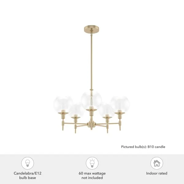 Xidane Five Light Chandelier in Matte Black - Image 9