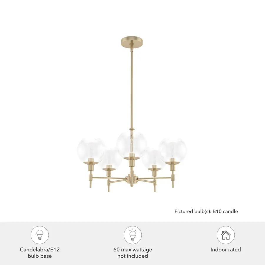 Xidane Five Light Chandelier in Matte Black - Image 9