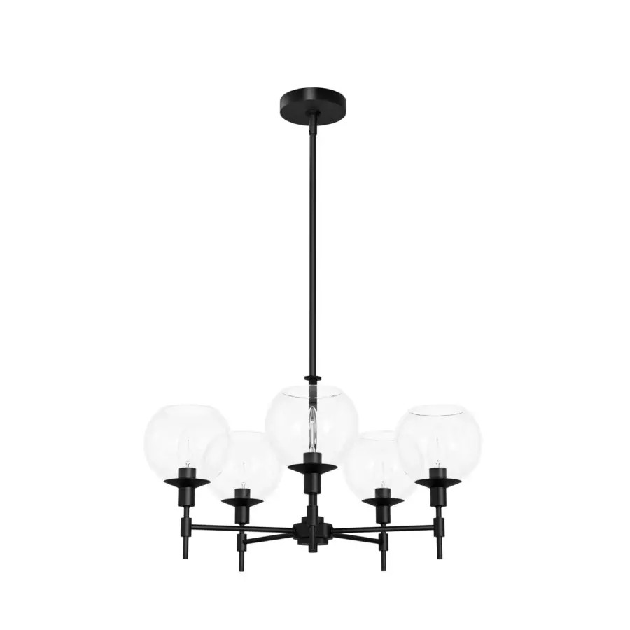 Xidane Five Light Chandelier in Brushed Nickel - Image 1