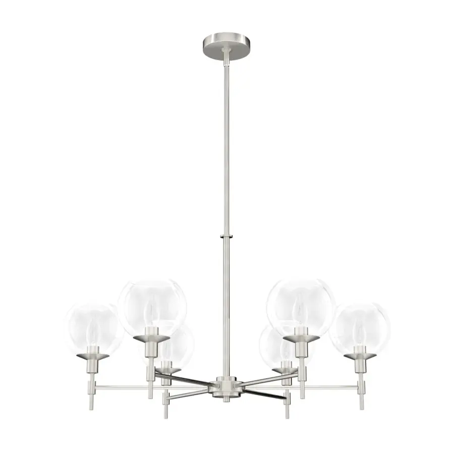 Xidane 6-Light Chandelier in Brushed Nickel - Image 13