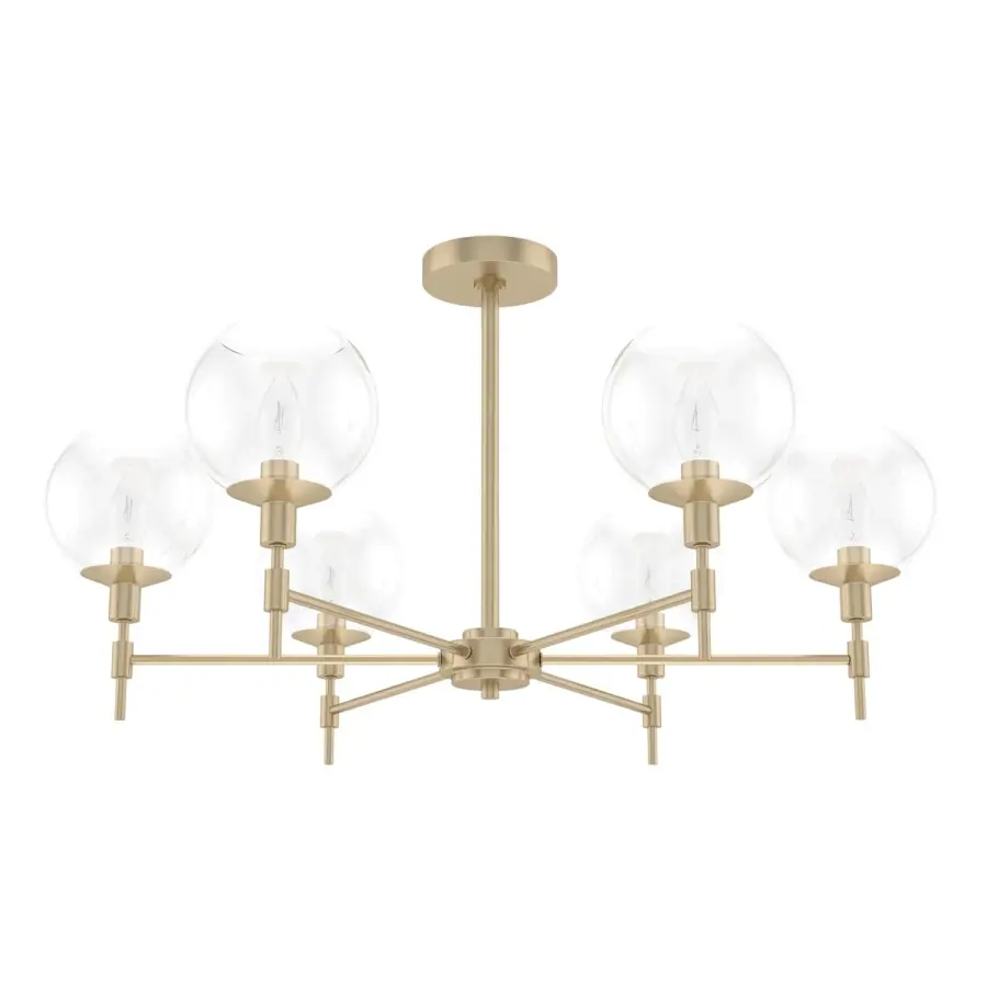 Xidane 6-Light Chandelier in Brushed Nickel - Image 14