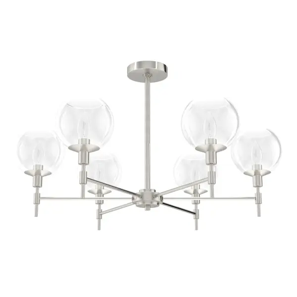 Xidane 6-Light Chandelier in Brushed Nickel - Image 15