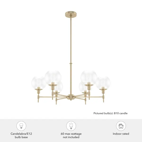 Xidane 6-Light Chandelier in Brushed Nickel - Image 5