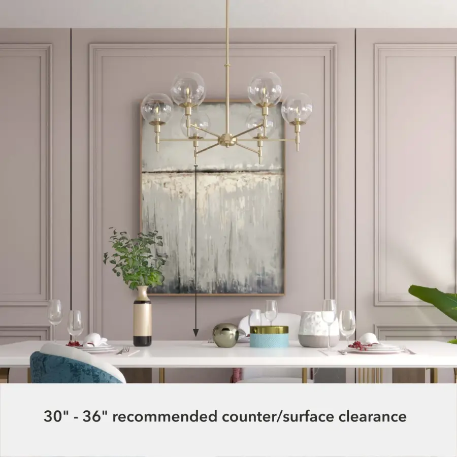 Xidane 6-Light Chandelier in Brushed Nickel - Image 9