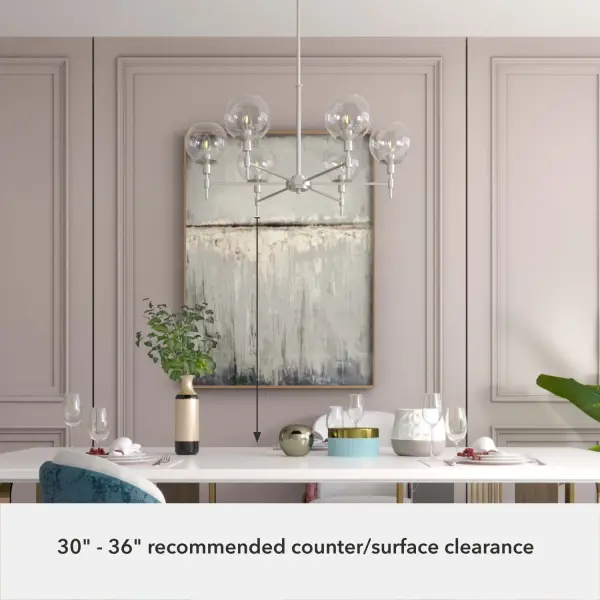 Xidane 6-Light Chandelier in Brushed Nickel - Image 10